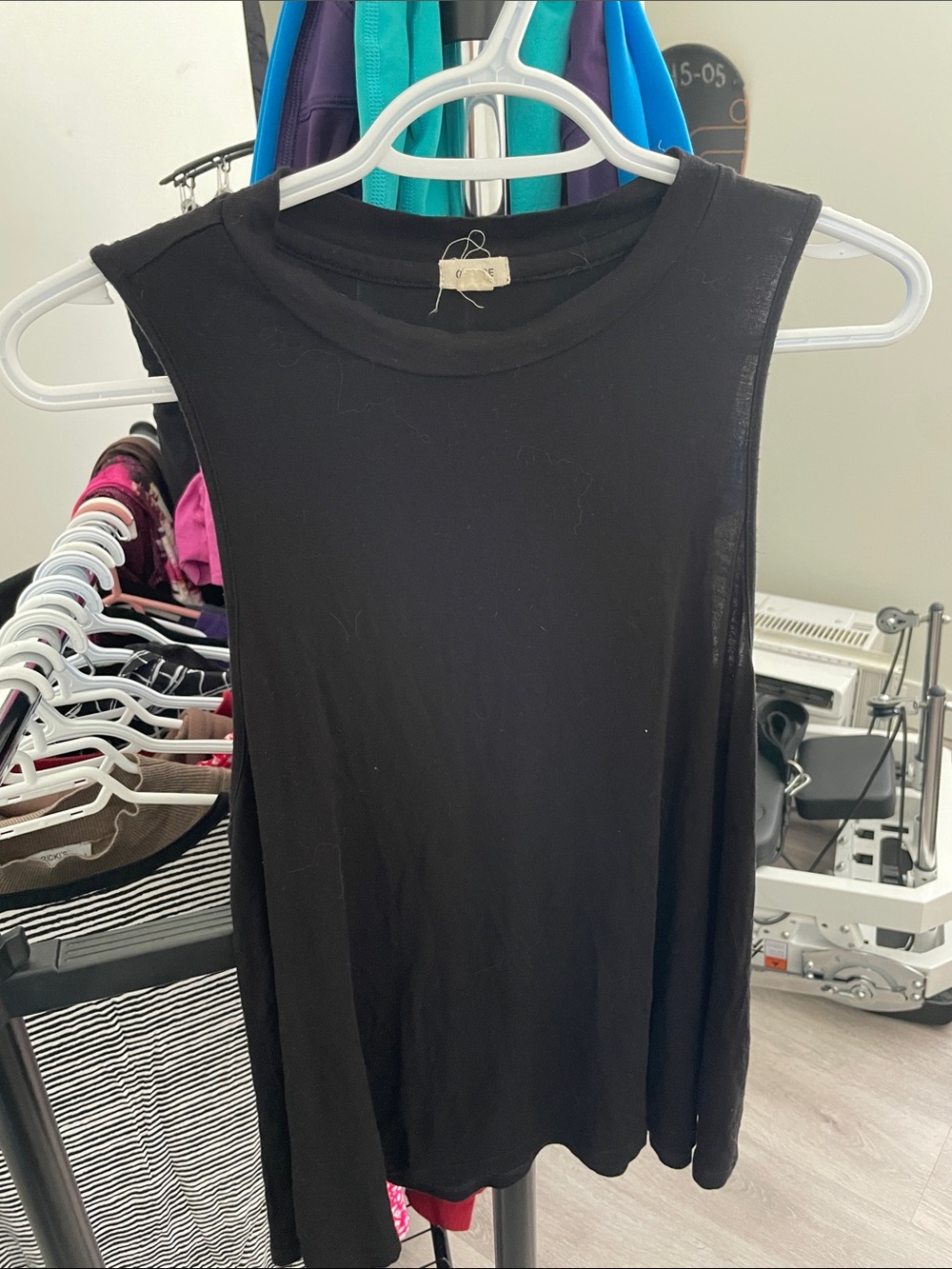 Garage Black Sleeveless Crew Tank — Simple Layering Staple